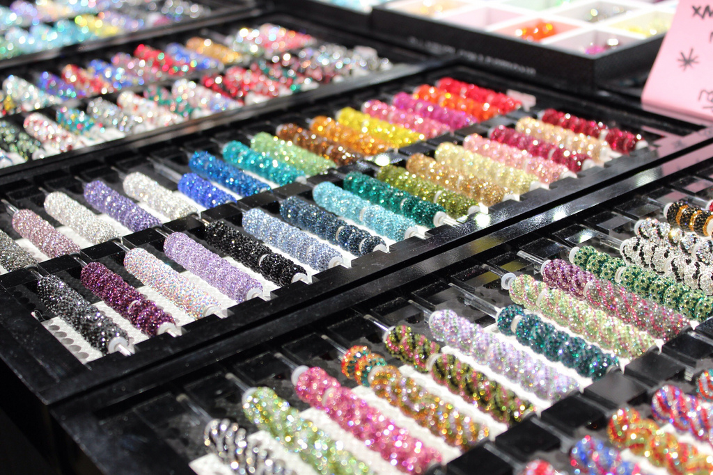 colorful costume jewelry; photo is property of Intergem Jewelry Show; shared under Creative Commons License https://creativecommons.org/licenses/by-sa/2.0/legalcode